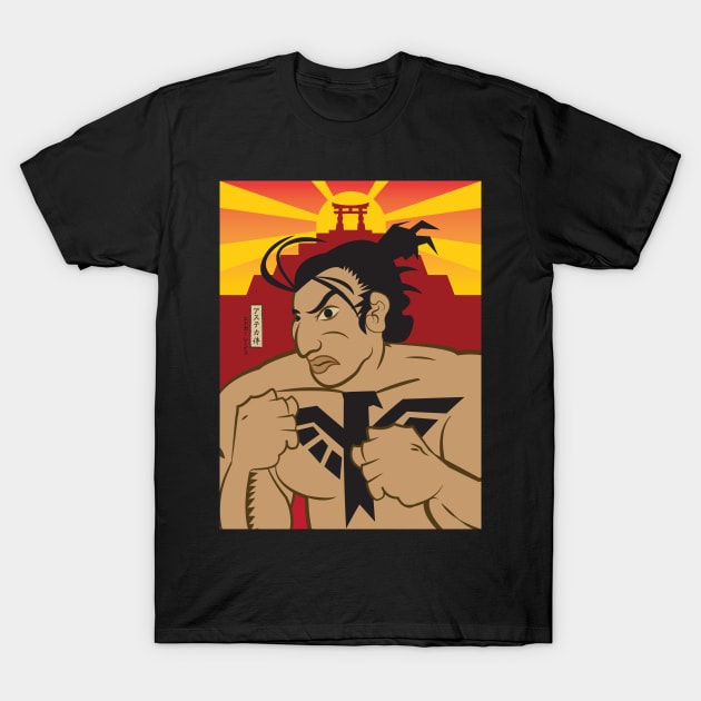 Aztec Samurai ready to kick butt! T-Shirt by mredthefed